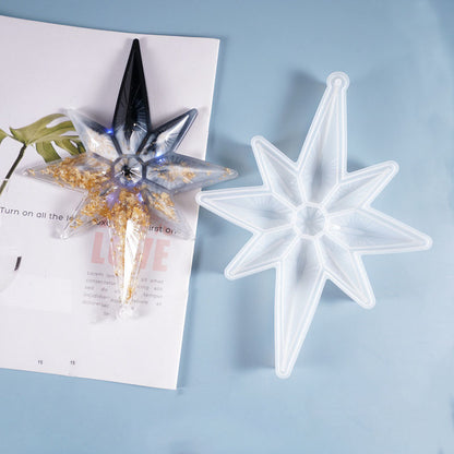 Six-Manifold Resin Moulded Snowflake Pendant