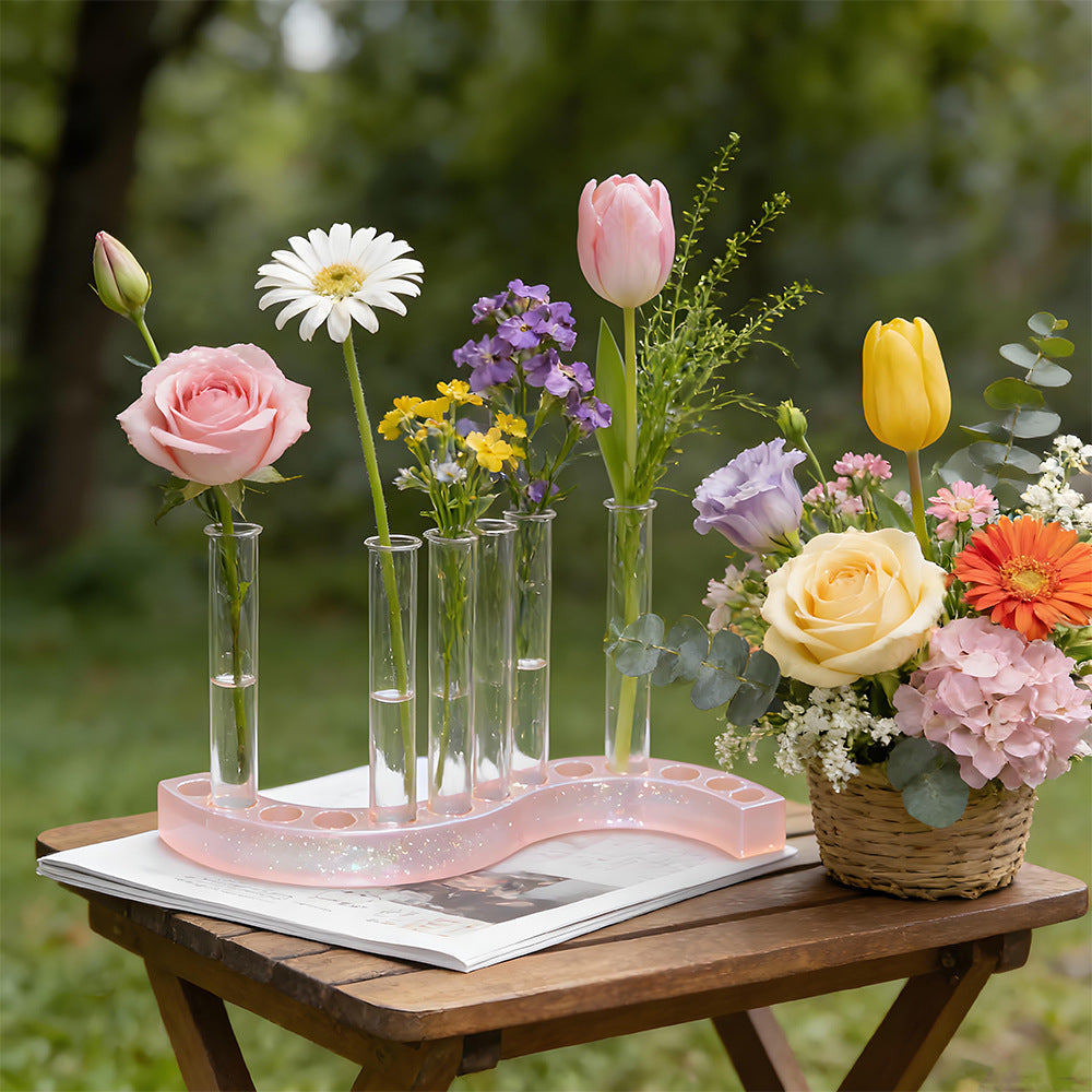 Test Tube Hydroponic Flower Stand Resin Mold