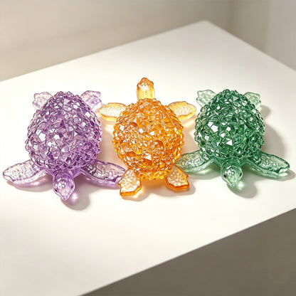 Crystal Cluster Diamond Turtle Figurine Resin Mold