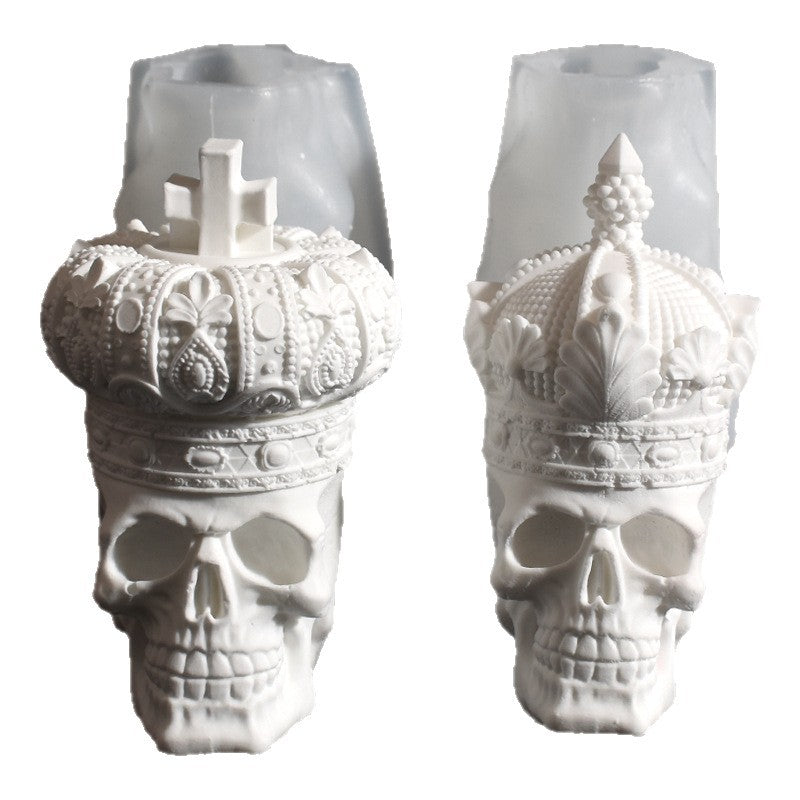 Crowned Skull Ornament Resin Mold