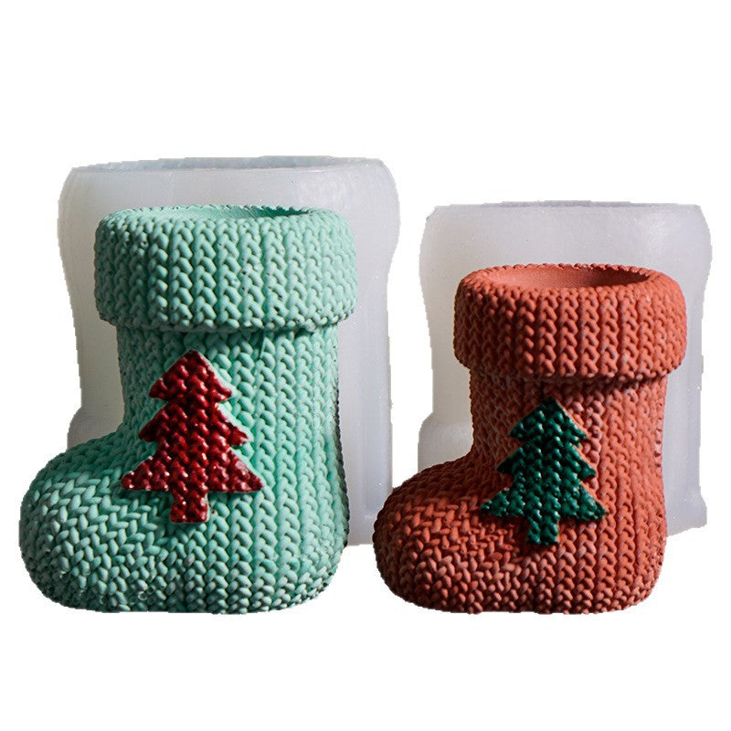 Christmas Stocking Storage Jar Resin Mold
