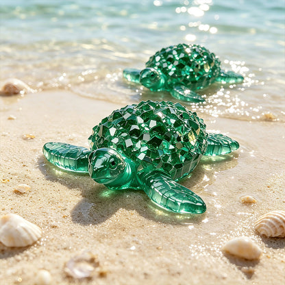 Crystal Cluster Diamond Turtle Figurine Resin Mold