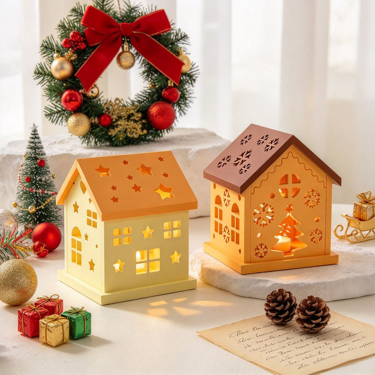 Assembleable Christmas House Resin Mold