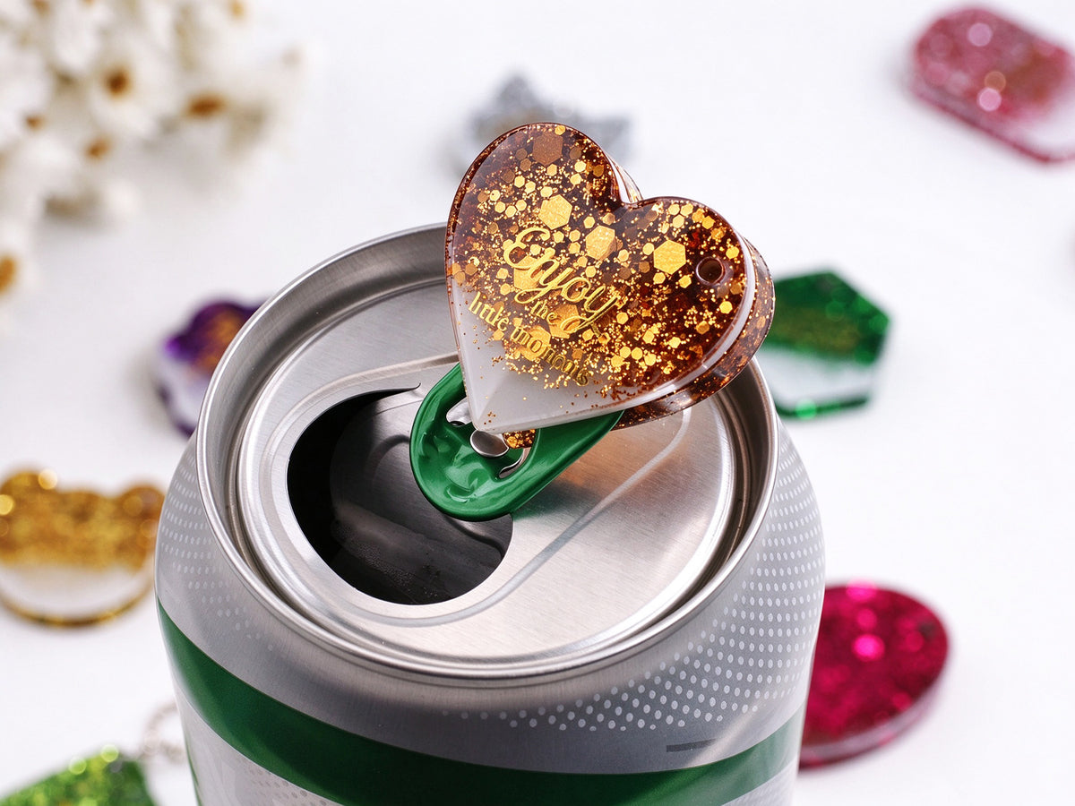 Heart-Shaped Round Six-Sided Bottle & Can Opener Keychain Resin Mold