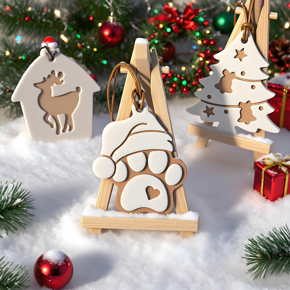 12pcs Christmas Theme Hanging Resin Mold