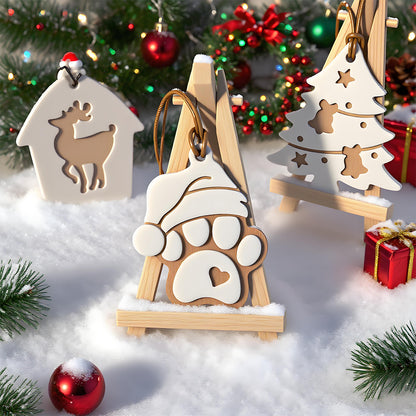 12pcs Christmas Theme Hanging Resin Mold