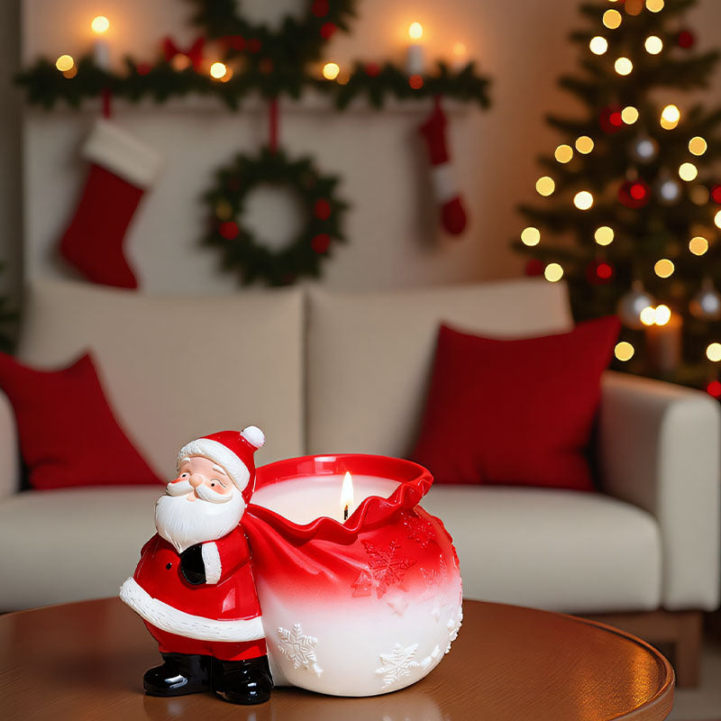 Santa Claus Gift Storage Bag Jar Resin Mold