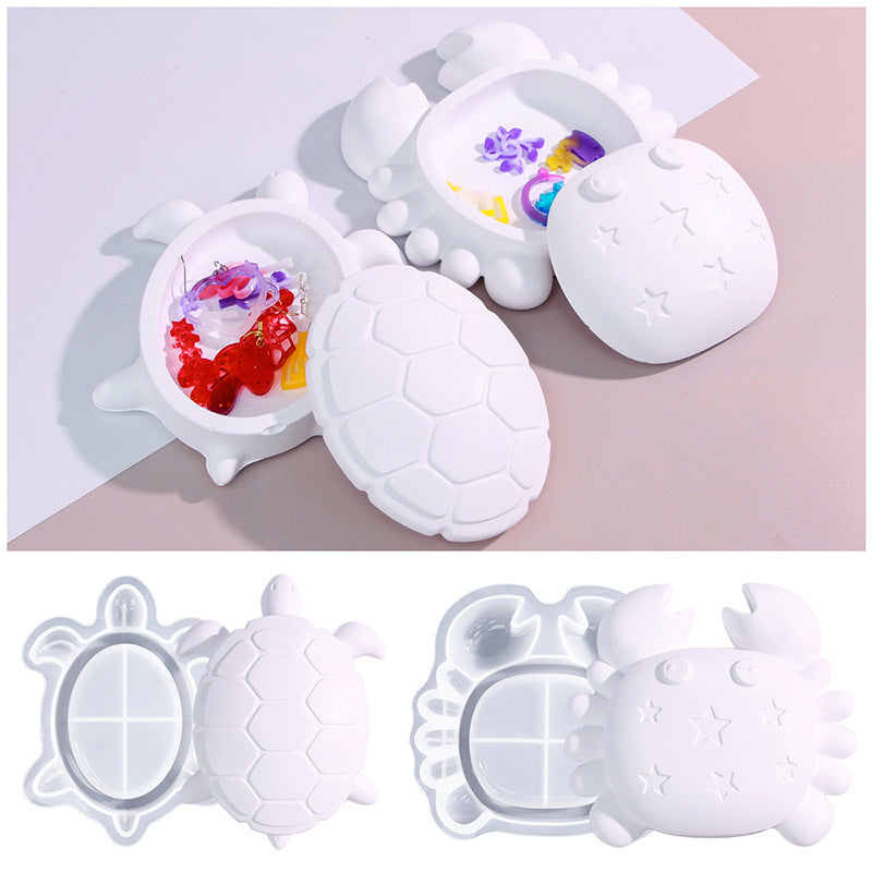 Sea Turtle Crab Storage Box Resin Mold