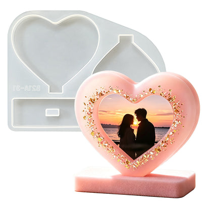 Heart-Shaped Shell Photo Frame Resin Mold