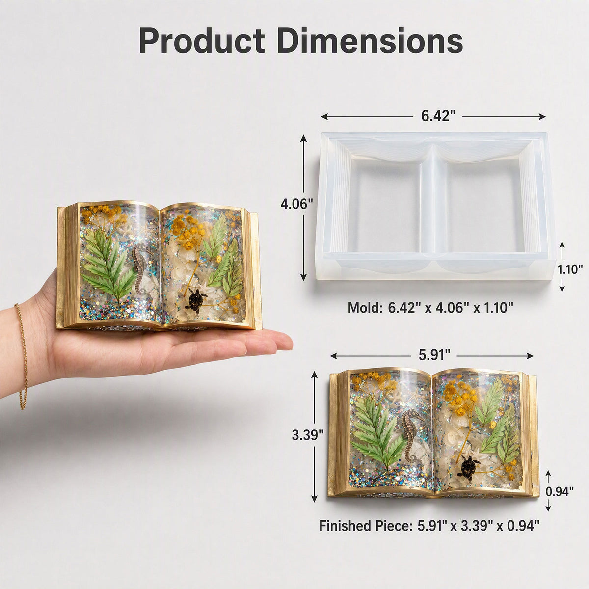 3D Pop-Up Book Figurine Resin Mold