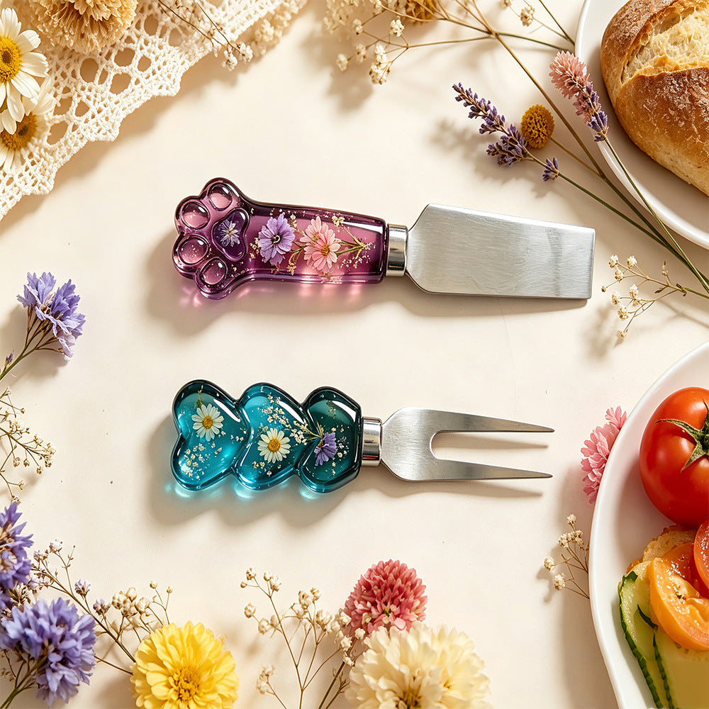 Mermaid Tail Cat Paw Heart & Tulip Resin Knife Handle Mold