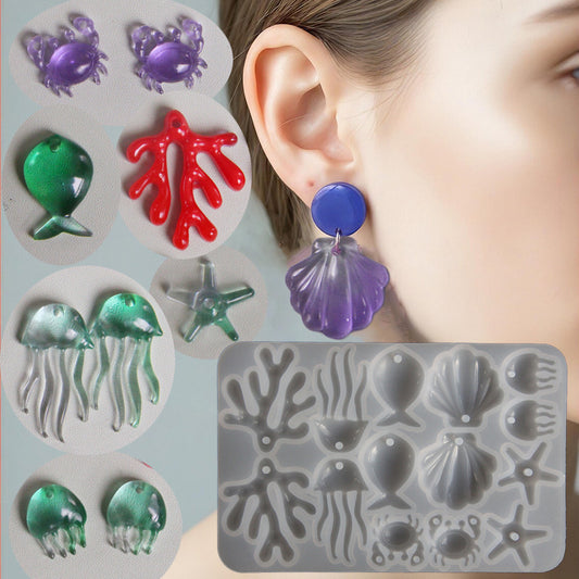 Adorable Marine Creature Earring Resin Molds