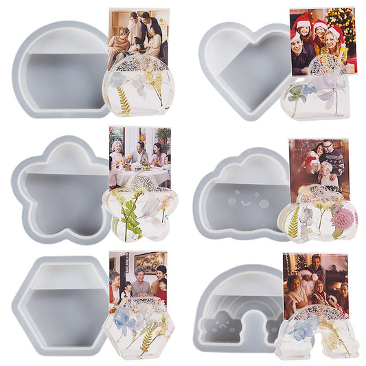 6pcs Photo Frame Stand Resin Molds