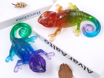 Molde de resina con forma de lagarto 