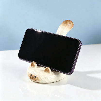 Cat Phone Stand Figurine Resin Mold