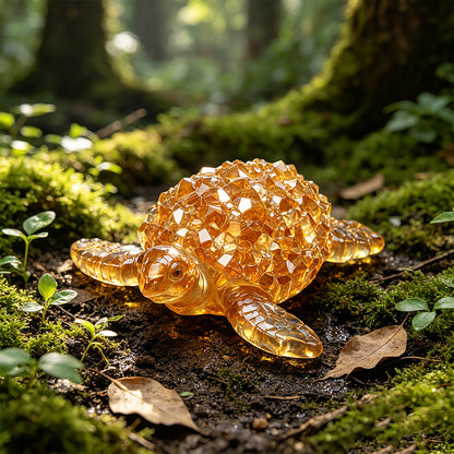 Crystal Cluster Diamond Turtle Figurine Resin Mold
