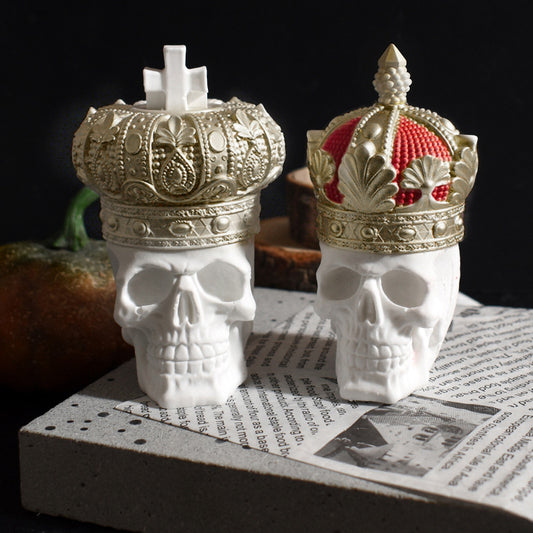 Crowned Skull Ornament Resin Mold
