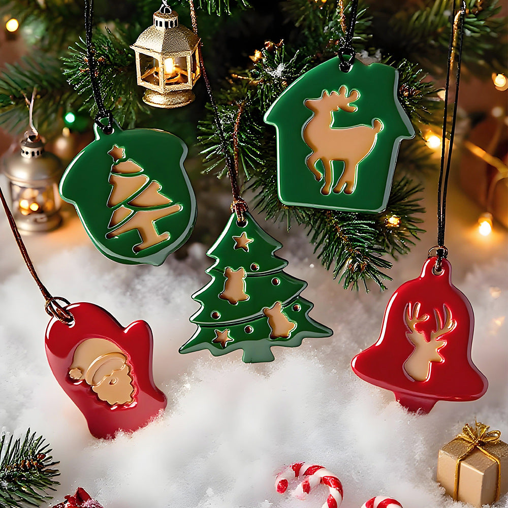12pcs Christmas Theme Hanging Resin Mold