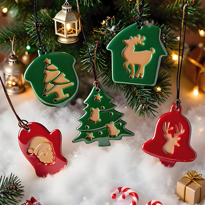 12pcs Christmas Theme Hanging Resin Mold