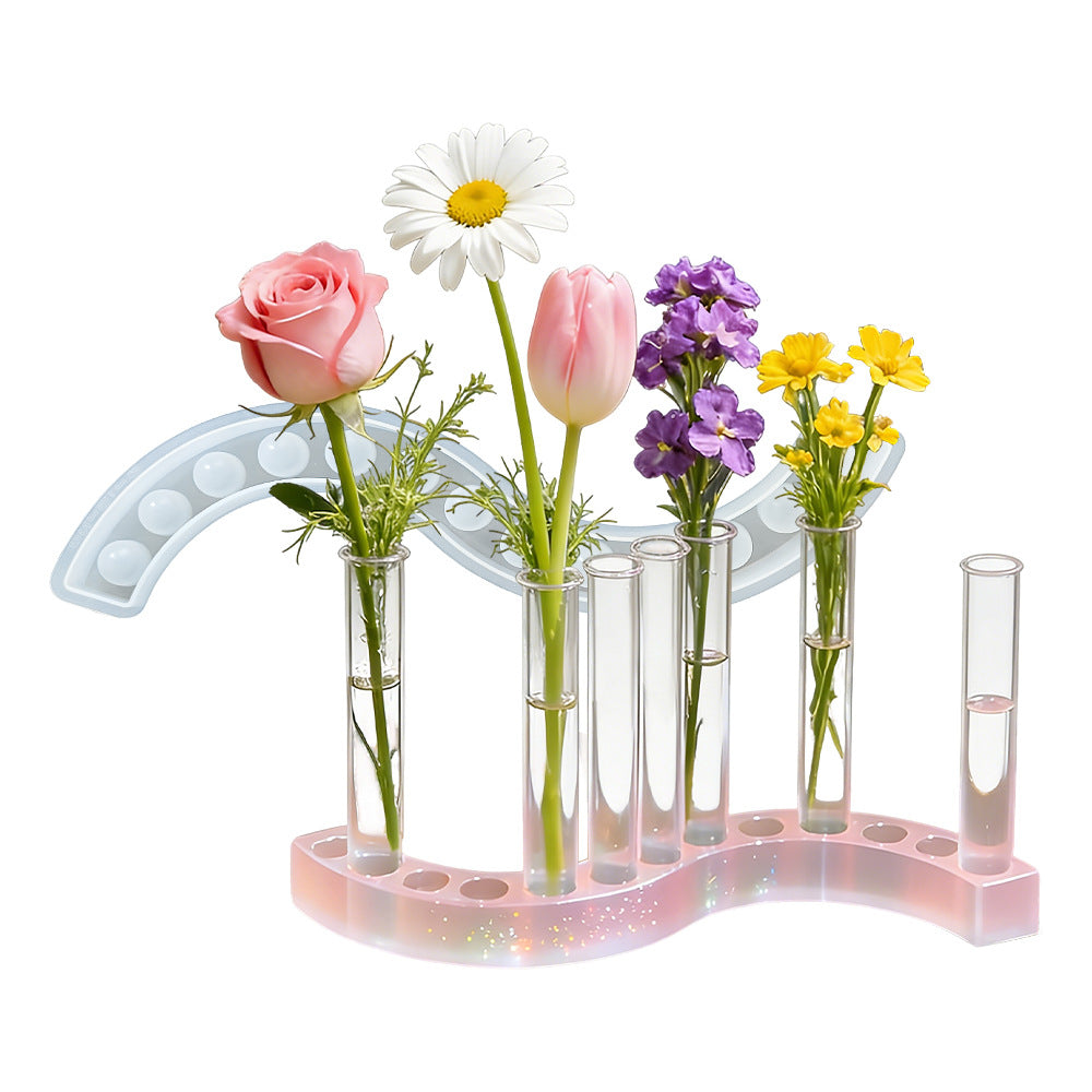 Test Tube Hydroponic Flower Stand Resin Mold