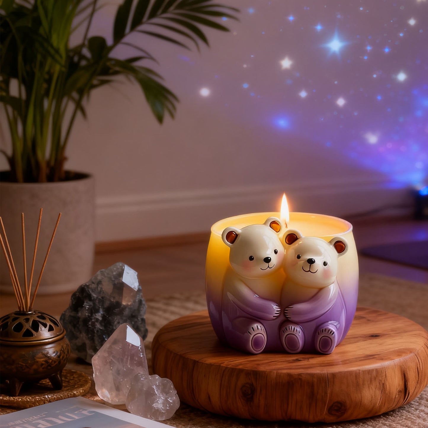 Hugging Bear Storage Jar Resin Mold