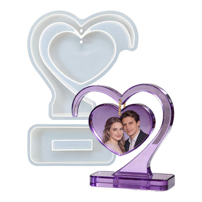 Heart-Shaped Photo Frame Resin Mold