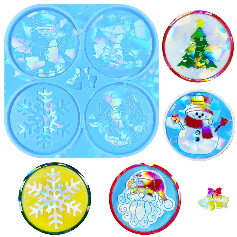 Laser Christmas Coasters Hanging Decorations Resin Molds