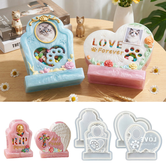 Cat & Dog Pet Memorial Ashes Urn Resin Mold