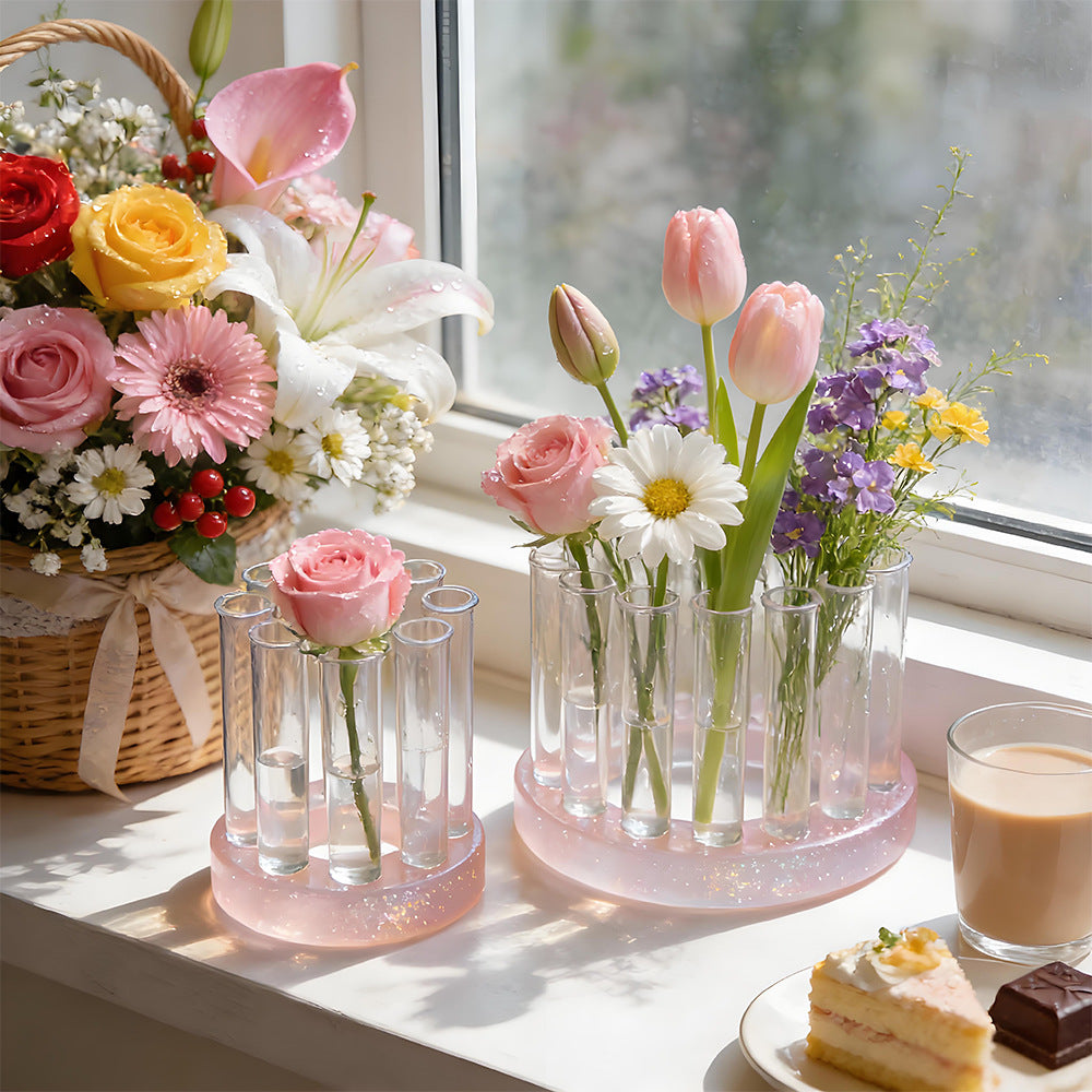 Test Tube Hydroponic Flower Stand Resin Mold