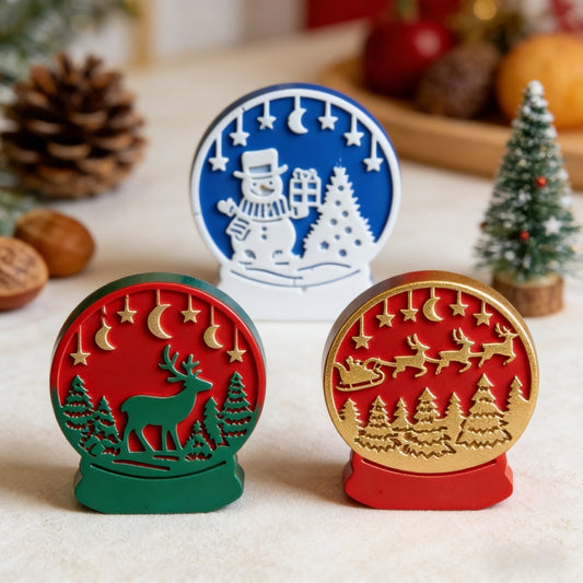 Christmas Snow Globe Figurine Resin Mold