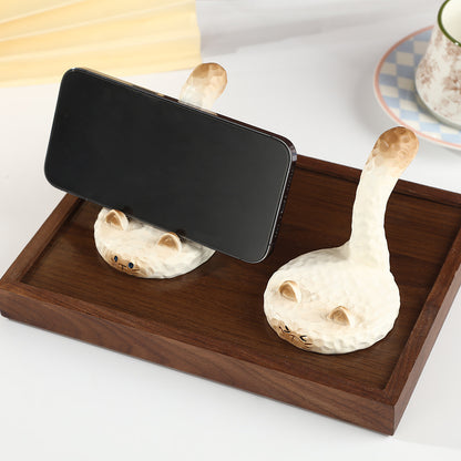 Cat Phone Stand Figurine Resin Mold