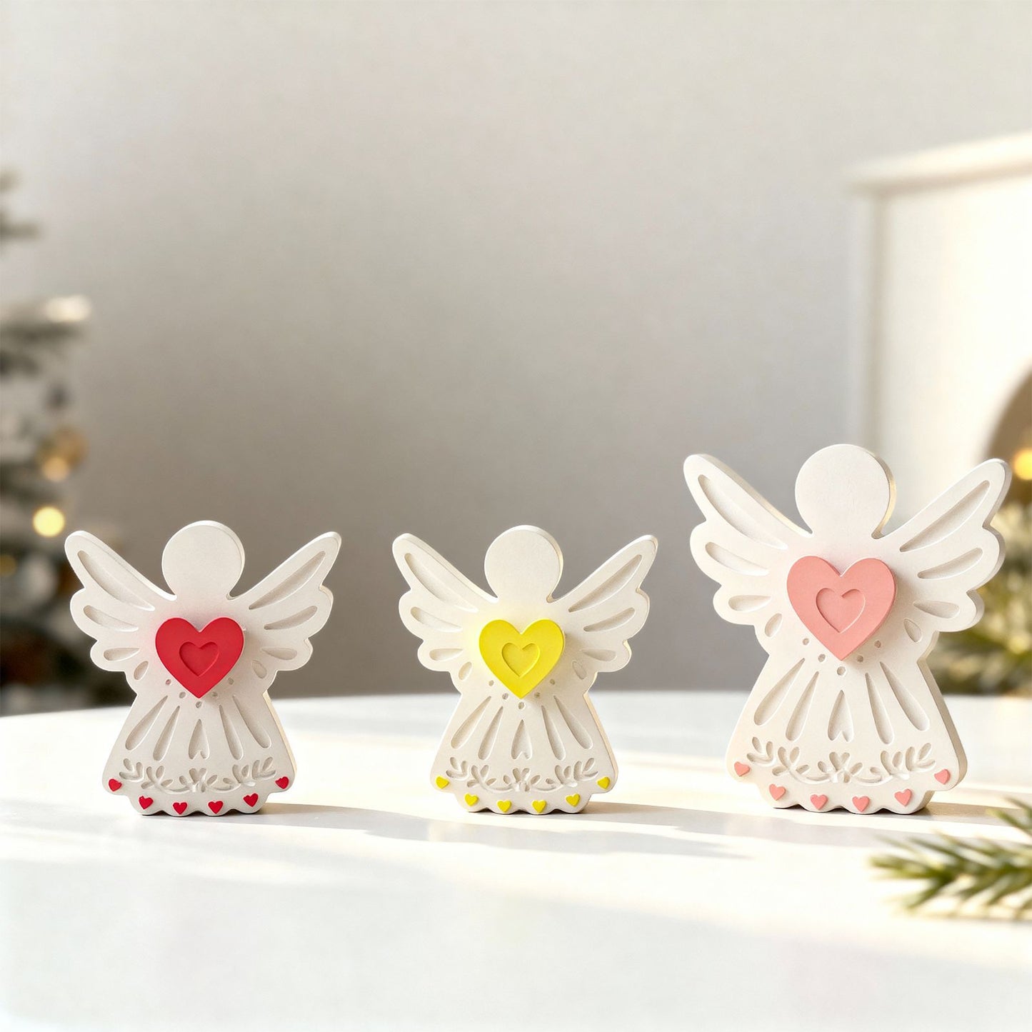 Winged Angel Heart Ornament Resin Mold