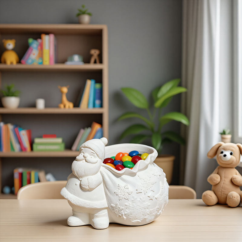 Santa Claus Gift Storage Bag Jar Resin Mold