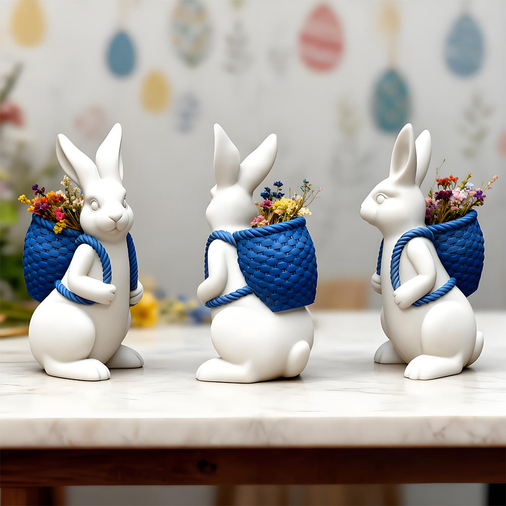 Rabbit Carrying a Backpack Ornament Resin Mold