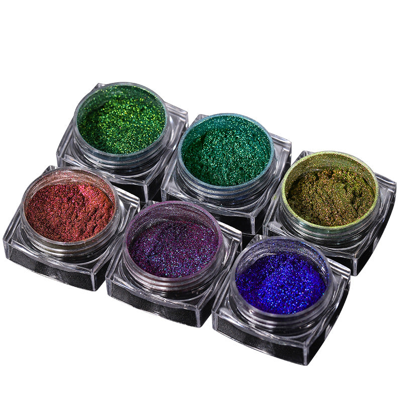 IntoResin 6 Color Cat's Eye Diamond Magnetic Chameleon Mica Powder for