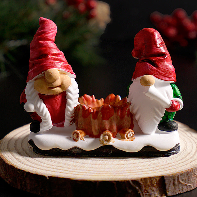 Christmas Gnome Candle Holder Resin Mold