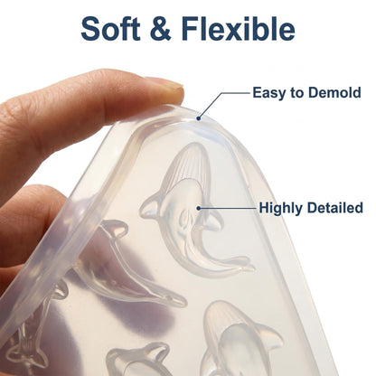 6-in-1 Mini Ocean Animals 3D Silicone Resin Mold