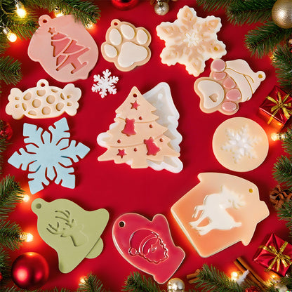 12pcs Christmas Theme Hanging Resin Mold