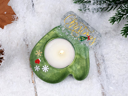 Christmas Deer, Mitten, Boot & Snowman Candle Holder Resin Mold