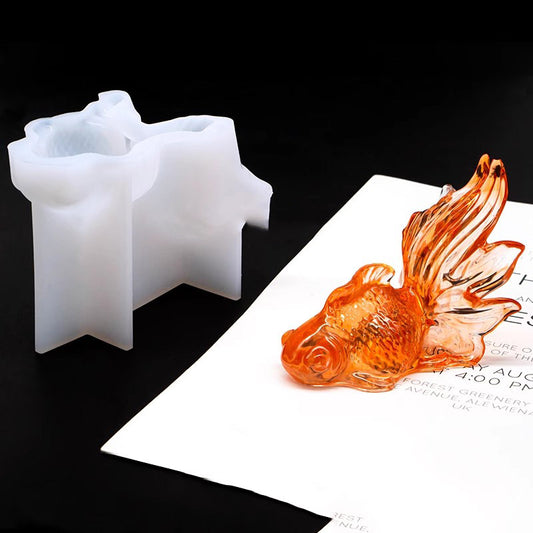 Molde de resina para adorno de pez dorado 