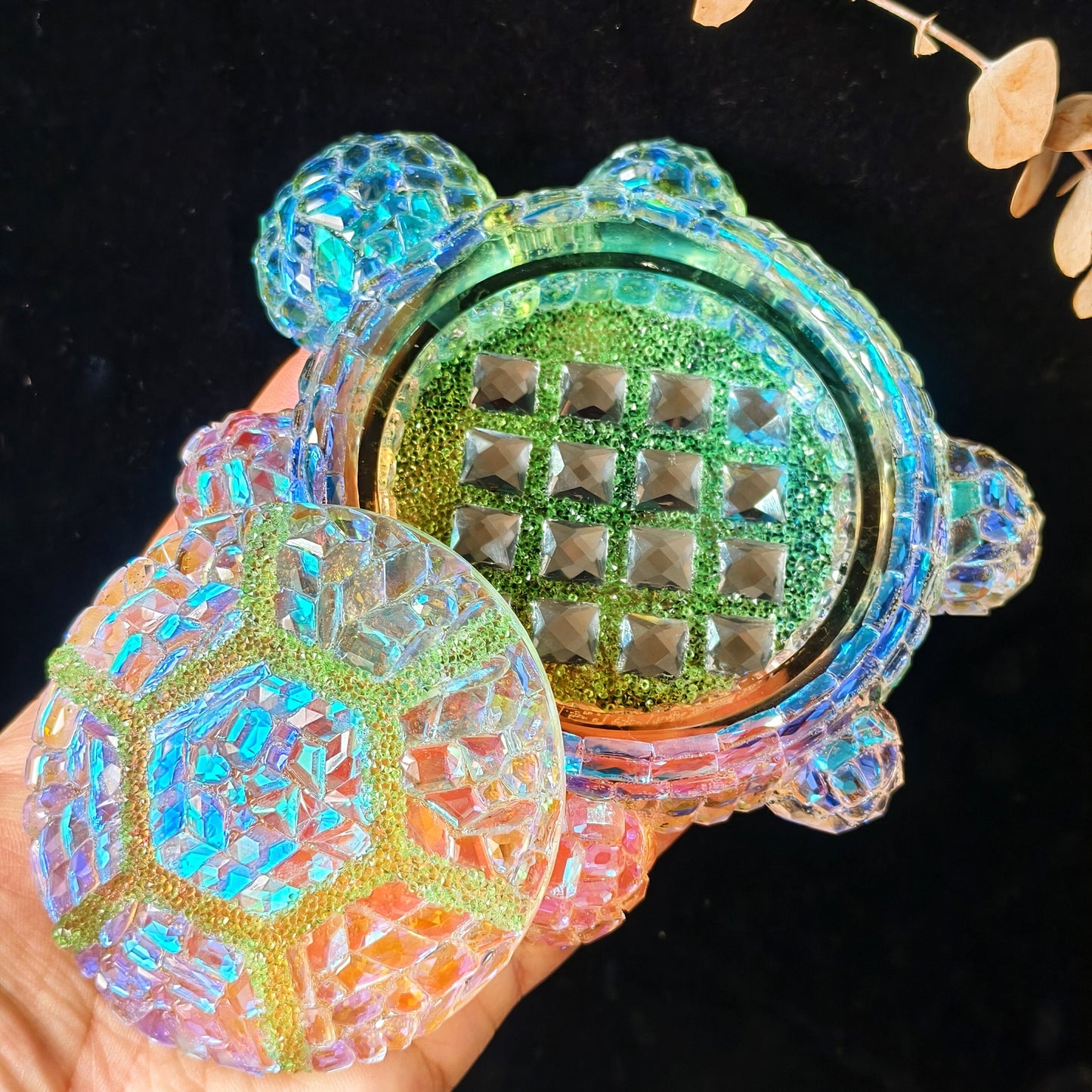 Handmade Cute Turtle Storage Resin Mold Set（with Turtle Shell Mold）