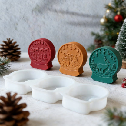 Christmas Snow Globe Figurine Resin Mold