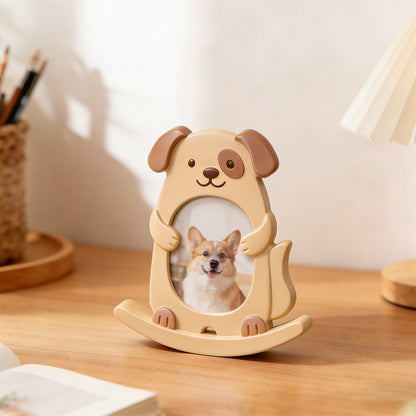 Cat, Dog & Dinosaur Seesaw Photo Frame Resin Mold