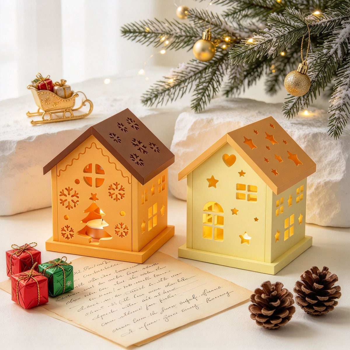 Assembleable Christmas House Resin Mold