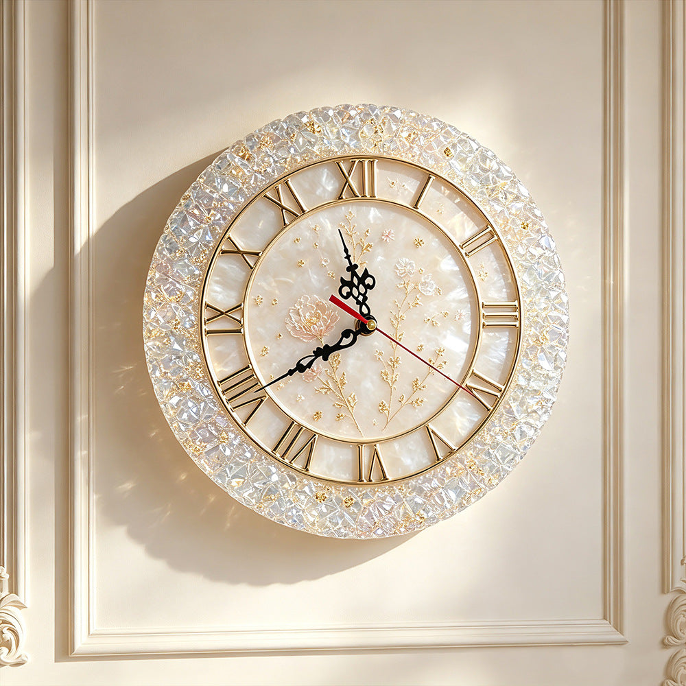 Round Crystal Cluster Edge Clock Resin Mold