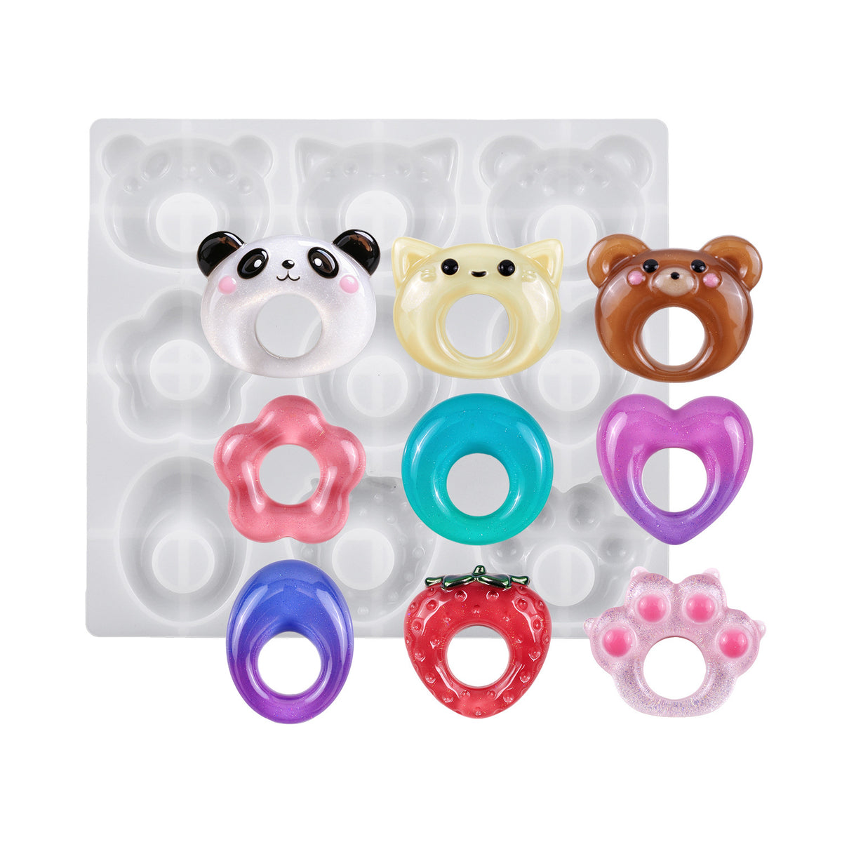 Cute Animal Brooch Resin Mold for Glasses Holders