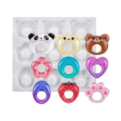 Cute Animal Brooch Resin Mold for Glasses Holders