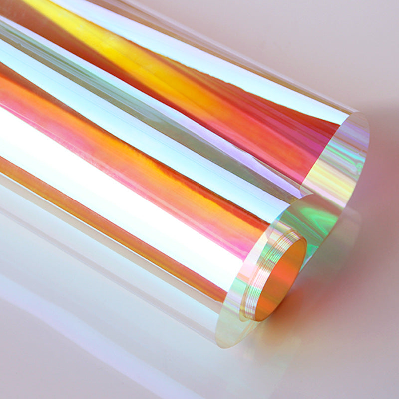 Holographic Iridescent Film – Blue & Red Rainbow Effect for Resin Crafts