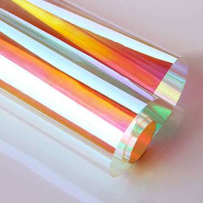 Holographic Iridescent Film – Blue & Red Rainbow Effect for Resin Crafts