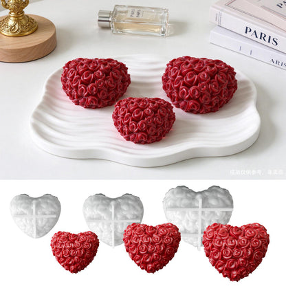 Rose Heart Figurine Resin Mold